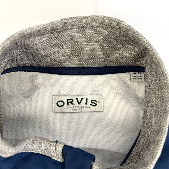 Mens Orvis Full Zip Active Fleece Lined Jacket Size XL Blue Gray - Picture 5 of 8